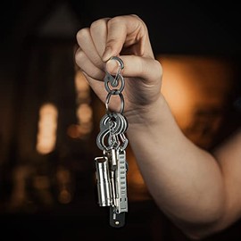 KeyUnity - Mini Clips de mosquetón de Acero Inoxidable, Llavero Organizador para Llaves, Linterna, Cuchillo Plegable y silbatos