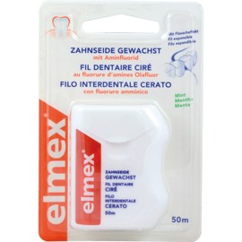 elmex Zahnseide gewachst mit Aminfluorid 50 m, 1 St. Packung