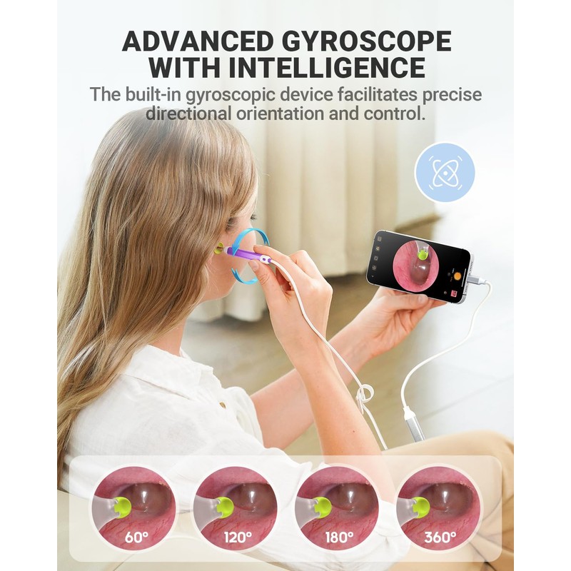 AnyScope AnyScope Digital Otoscope with Gyroscope, HD Ear Camera with
