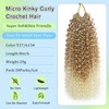 FLWAI Pre Looped Micro Kinky Curly Crochet Hair 8 Packs