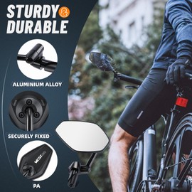 West Biking Espejo de bicicleta – Espejo retrovisor estable para bicicleta