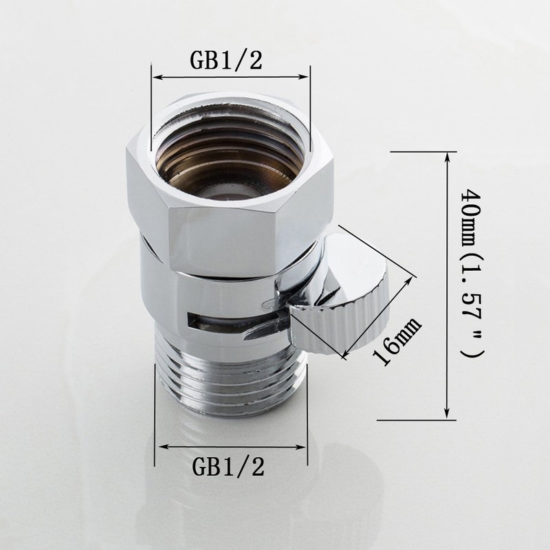 Kabter Brass Shower Flow Control Valve Shut Off Switch,Polished Chrome