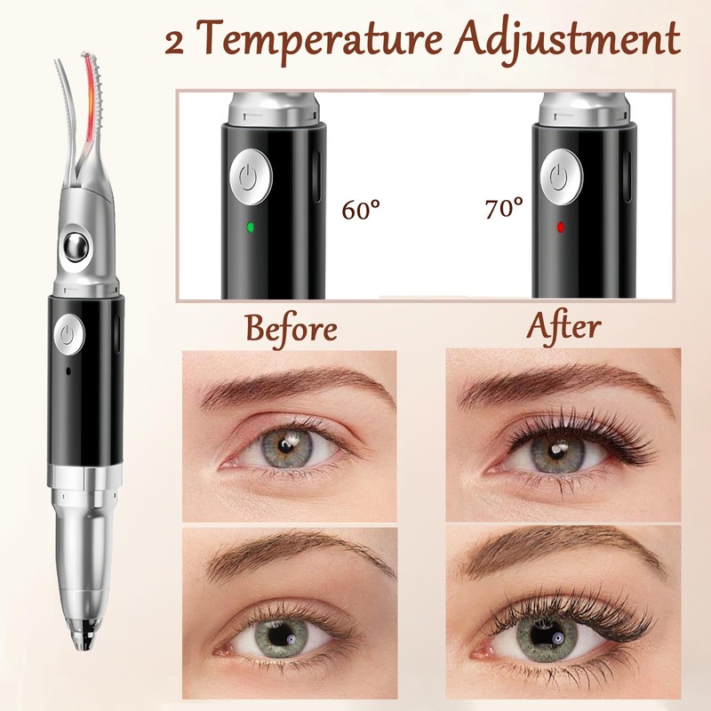 Heated Eyelash Curler - 2 in 1 Eye Lash Curler