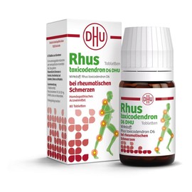DHU Rhus Toxicodendron D6 for Rheumatic Pain - Tasteless, Pack of 80 Tablets