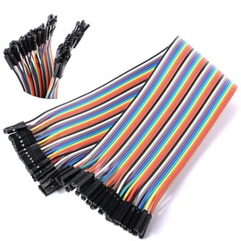 DiyStudio 10CM Jumper Wire Multicolor Dupont Wire 120 pcs, 28 AWG Cable for Breadboard Jumper Wire, Male-Female, Male, Female, Female, 1.0 inch (2.54 mm) x 40 Pin