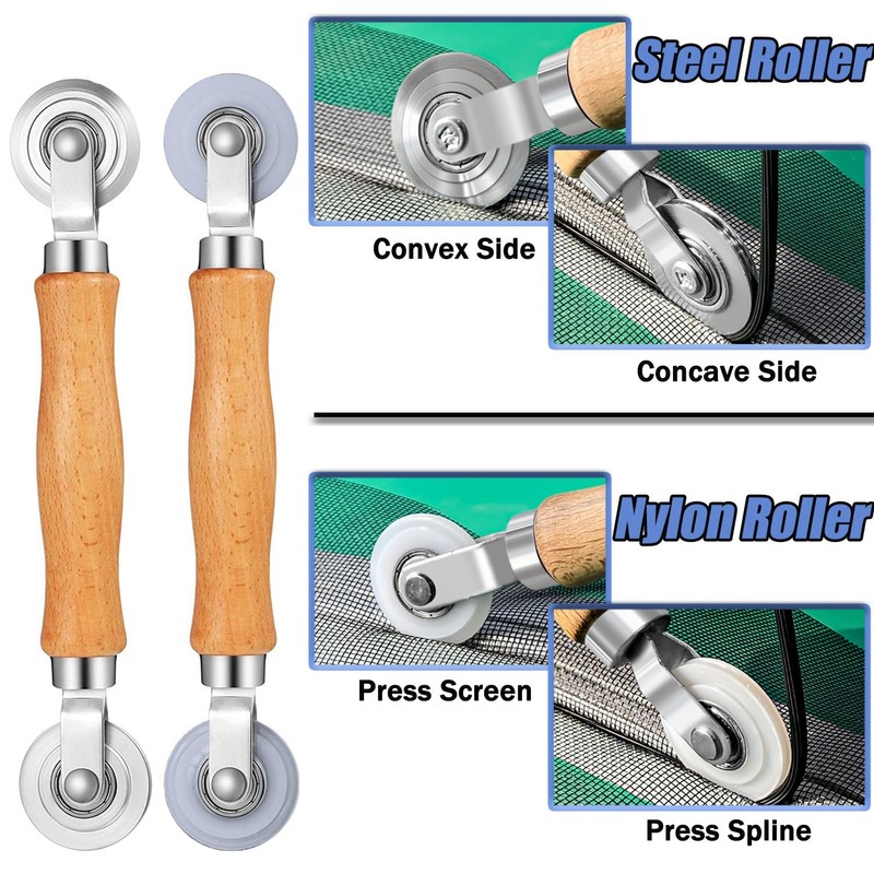 King&Charles Window Screen Door Repair/Replacement Kit, Include Black Screen Mesh