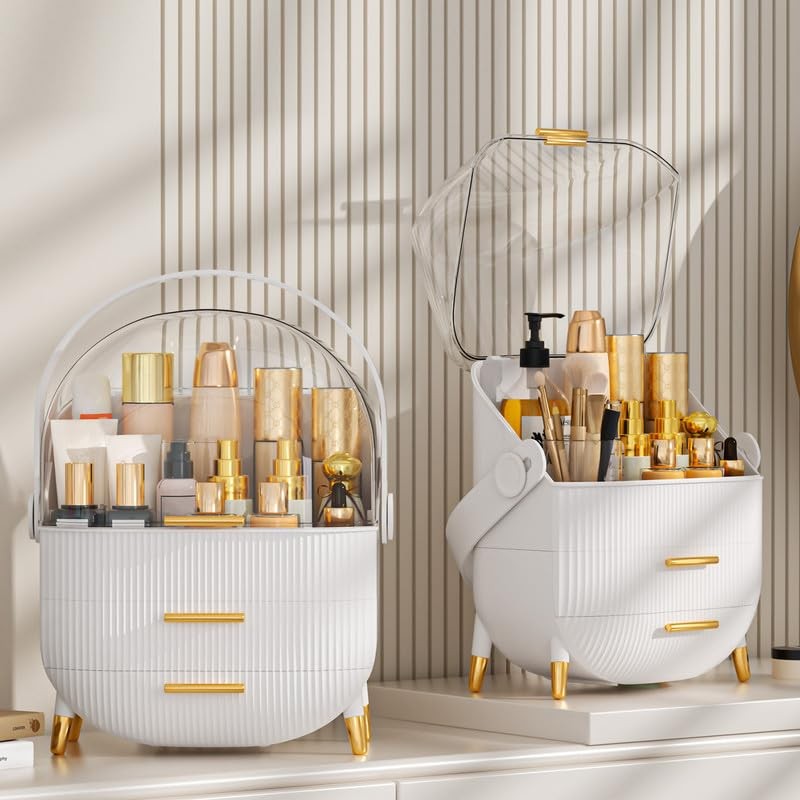 NestOrganix Makeup Organizer Skincare Organizers - Cosmetic Display Cases with