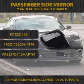 Dasbecan Right Passenger Side Mirrror Assembly Compatible with Ford Mustang 2015-2020 with Spotter Glass Replaces FO1321595 FR3Z17682M-PFM FR3Z17D742AAPTM Black 3Pins