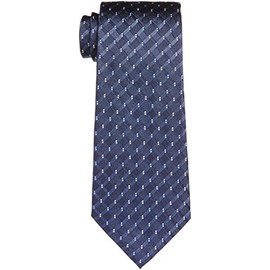 Hiroko Koshino Homme Necktie, Micro Pattern, Navy/Blue/Silver Micro Pattern