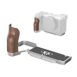 SMALLRIG A7C II / A7CR Handle L Shaped Handle for Alpha 7C II/Alpha 7CR Quick Release Plate for Arca, Lightweight Side Wooden Handle, Quick Turn On - 4796