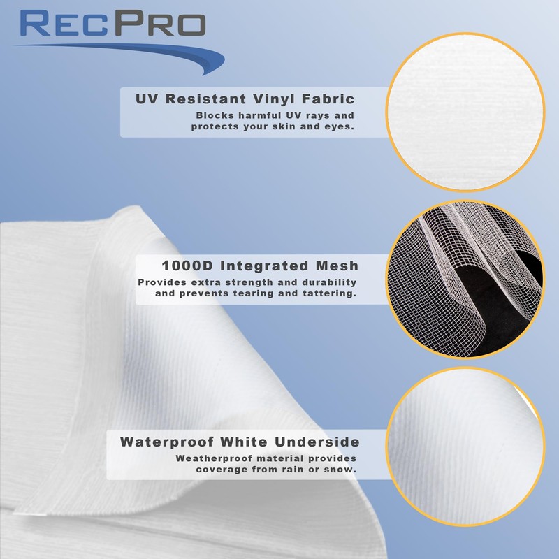 RecPro RV Awning Fabric Replacement | Universal Fit | 8-22ft