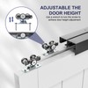 COSHOMER 4FT Bypass Door Hardware, Closet Door Track Kit, Black