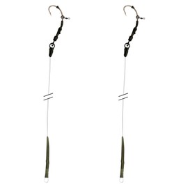 PRO FILSTAR Carp Fishing Ronnie Rig Fishing Hook N4, Fluorocarbon Leader 20 cm 9 kg Аnti Tangle Sleeve - Curve Shank Hook - Pop Up Fishing Bait - Boilies Hair Rig - Carp Fishing Accessories - Carp