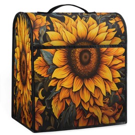Sabokido Yellow Sunflower Flowers Kitchen Aid Mixer Cover Compatible with 6-8 Quart Kitchen Aid Tilt Head & Bowl Lift, Stand Mixer Cover with Pockets and Handle, Dust Cover Accessories