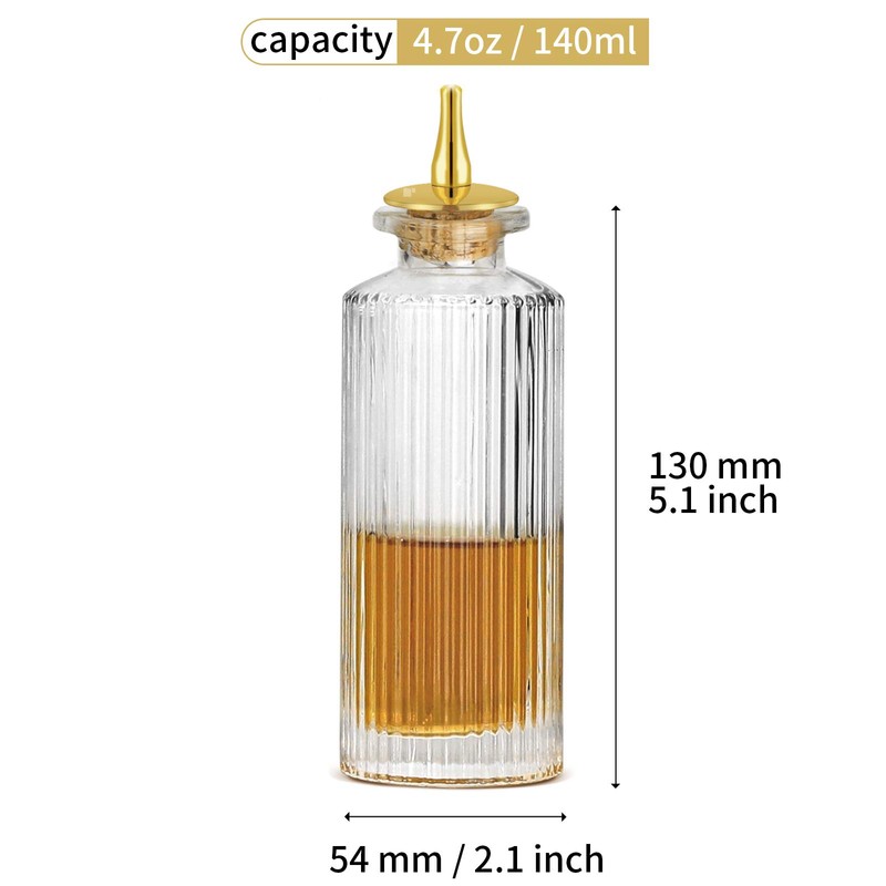 Bitter Bottle – Pillar Shape Bitter Bottle for Cocktail, 4.7oz