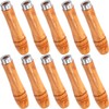 SmallCat 10 PCS Wooden File Handles with Strong Metal Collars,