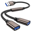 MOGOOD USB 3.0 Splitter 5Gbps, Pack of 1, Aluminium/Nylon, Hub,