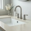 Bathroom Basin Widespread Faucet Brushed Nickel 8 Inch 3 Hole