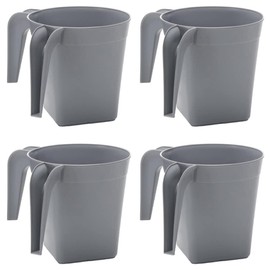 YBM Home Square Plastic Wash Cup, long-lasting, for Ritual hand washing, 1332Grey-4