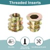 sourcing map 60Pcs Threaded Inserts, M4-0.7x8 Zinc Alloy Hex-Flanged Nut