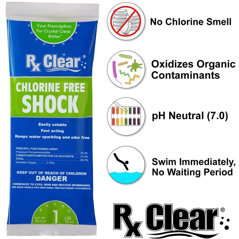Rx Clear Chlorine-Free Swimming Pool Shock | Eliminate The Harsh