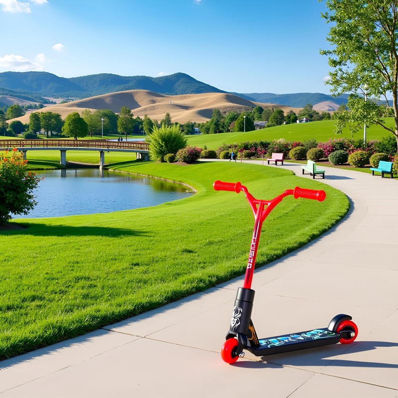 1Pc Red Mini Finger Scooter, Cute Mini Skateboards Plastic Finger