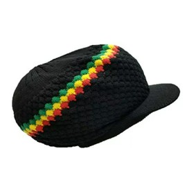 Jamaican BLACK RASTA HAT JAMAICAN REGGAE DREADLOCKS