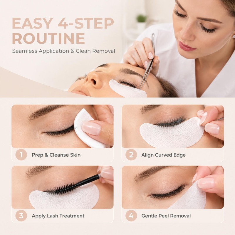 200 Pcs Eyelash Pads, Non Woven Under Eye Patches for