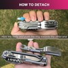 Joycube 6-in-1 Detachable Camping Utensils Flatware Set - Multi-Function Travel
