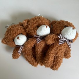 YJUBAOA 12 pcs Mini Stuffed Teddy Bears 4.7 Inch Small Plush Teddy Bears Bulk for DIY Keychain Birthday Christmas Party Favor (Classic-Dark Brown)