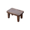 Tung wood step stool with non-slip rubber feet, small step