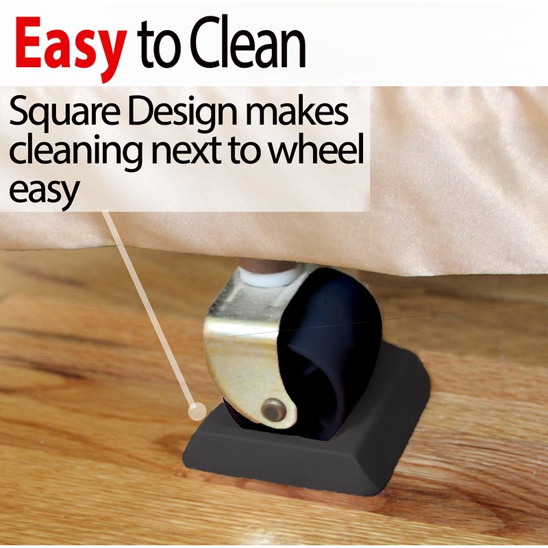 iPrimio Newest Solid Rubber Caster Cups - Bed & Furniture