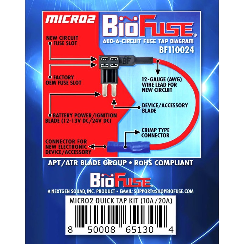 BioFuse 12 AWG Micro2 APT ATR Quick TAP KIT: 2