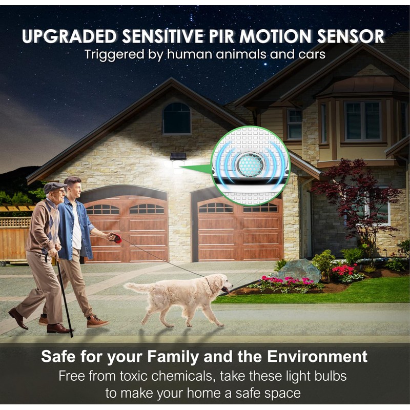 HYBEC - Solar Lamp with Motion Sensor, Motion Sensor Outdoor