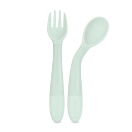 Miniland Dolce Mint Flexible Spoon and Fork Set Made in Spain with High Quality Materials and Designed for All Needs