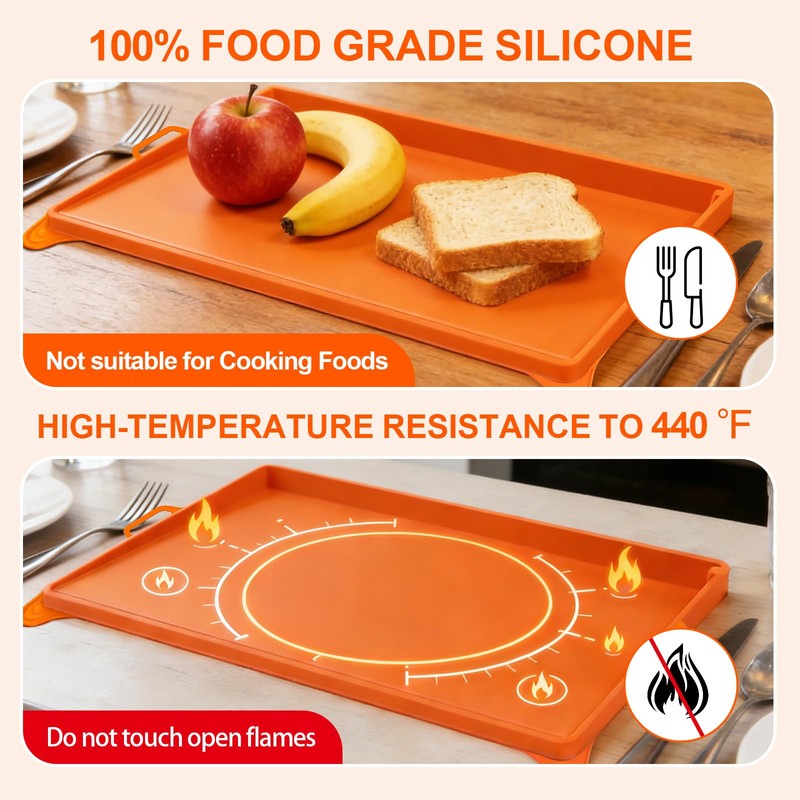 36" Silicone Griddle Mat for Blackstone Grill with Handle, Heavy
