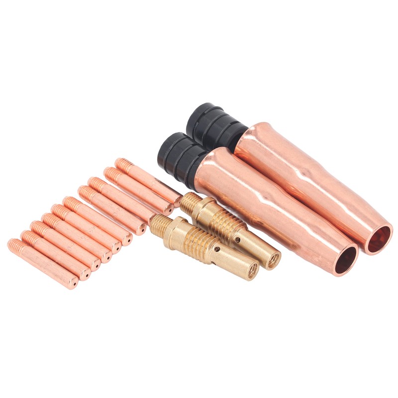 16Pcs MIG Welding Gun Accessory Kit Tip Nozzle Diffuser Adapter