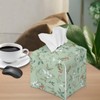 Tutolipy Green Leaves Butterfly Print Tissue Box Cover Novelty Home