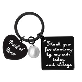 Bridesmaid Gifts Keychain Thank You for Standing by My Side Today and Always Keychain Wedding Gifts for Bridesmaid Thank You Gifts for Bridesmaids from Bride