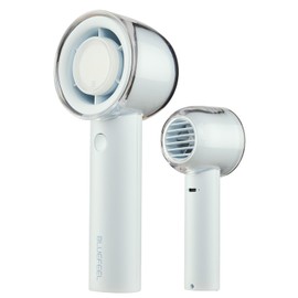 Bluefeel Portable Handheld Turbo Fan, 5-Speed Mini Personal Fan with Adjustable Turbo Mode, 16H Max Cooling Time, and 3000mAh USB Rechargeable Battery for Travel/Outdoor/Home/Office (Soda White)