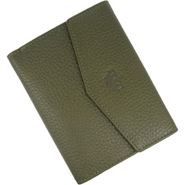 Baur Women's Genuine Leather Wallet with RFID Protection, Small Wallet, Many Card Slots, Wallet with Press Stud Closure, Women's Wallets, olive, Classic