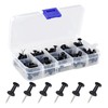 HXMJIED 100 Pcs Push Pins, Black Thumb Tacks, Head Push