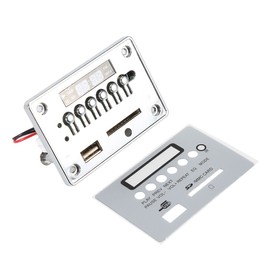 MP3 Decoder, DC12V Bluetooth MP3 Decoder Board Audio Module USB SD TF FM Radio Lossless WMA/WAV(12V Bluetooth Silver Edition)