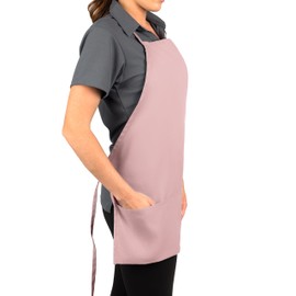 Pink Adjustable Bib Apron - 3 Pocket