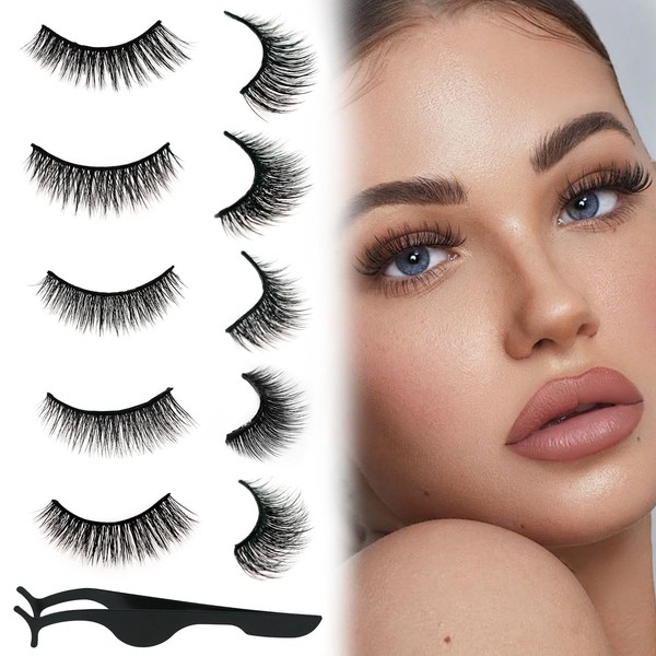 False Eyelashes, Self-Adhesive False Eyelashes, Fake Lashes, Reusable, Lightweight, Easy