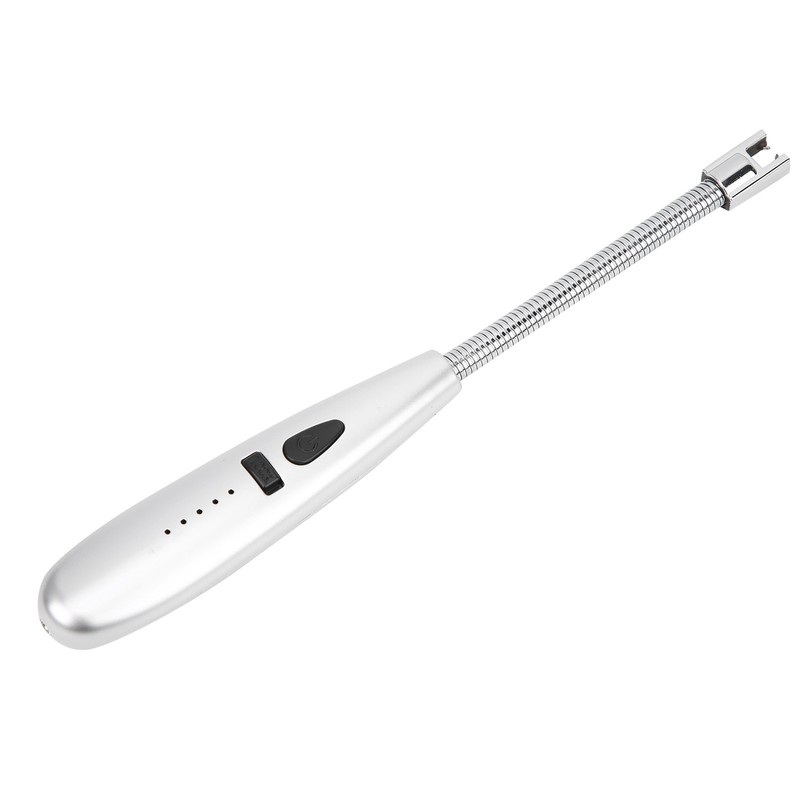 Power Display Pulse Lighter Metal Hose USB Charging Electric Lighter