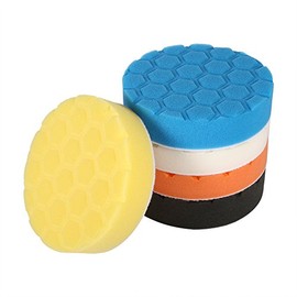 5 Uds 3/4/5/6/7 Pulgadas Esponja Pulidora Almohadilla para Pulir Kit de Herramientas de Mano para Cera Pulidora de Coche (5 pulgadas)