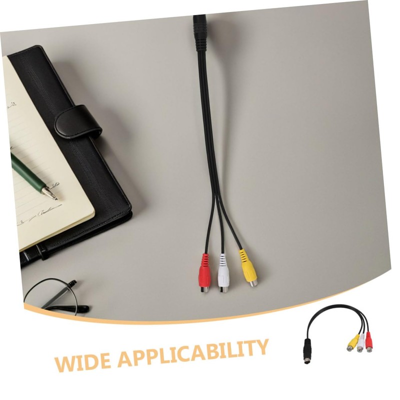 Vaguelly Robust Video Adapter Cable 4-pin S-Video to 3- Multi-Device
