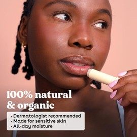 eos 100% Natural & Organic Lip Balm Sticks – Vanilla Bean, All-Day Moisture, Dermatologist Recommended, 0.14 oz Each, 2-Pack