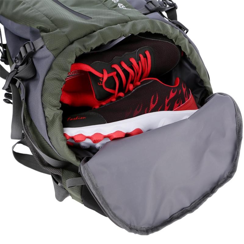 Loowoko 50L Hiking Backpack with Rain Cover - Lightweight &